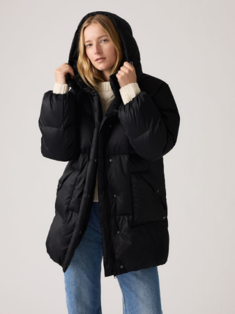 Geci si Jachete - Levi's Geaca de iarna Neagra Regular Femei