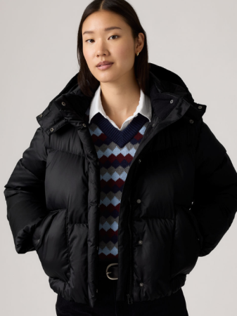 Geci si Jachete - Levi's Geaca de Iarna Neagra Regular Femei