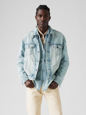 Куртки и Жакеты - Levi's Мужская Куртка Светло-Синяя Regular