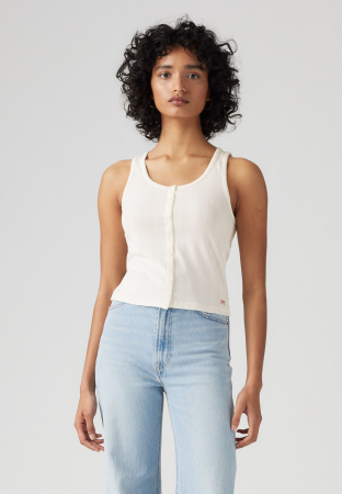 Tricouri si Topuri - Levi's Maiou Alb Slim Femei