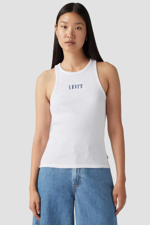 Tricouri si Topuri - Levi's Maiou Alb Slim Femei