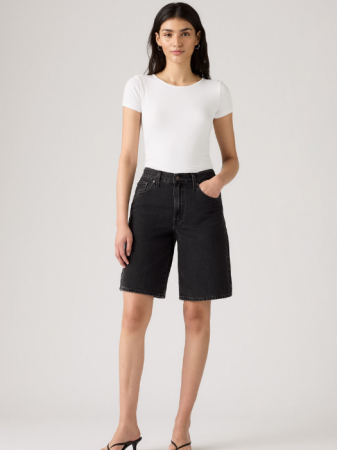 Pantaloni Scurti - Levi's Pantaloni Scurti Negri Baggy Femei