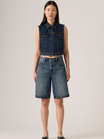 Pantaloni Scurti - Levi's Pantaloni Scurti Albastri Baggy Femei