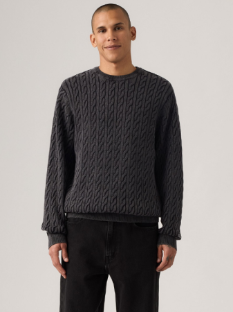 BARBATI - Levi's Pulover Negru Relaxed Barbati