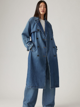 Geci si Jachete - Levi's Trench Albastru Relaxed Femei