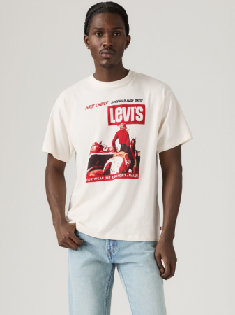 BARBATI - Levi's Tricou Alb Relaxed Barbati