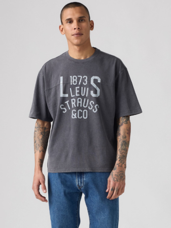BARBATI - Levi's Tricou Gri Inchis Relaxed Barbati