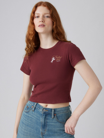 Levi's Tricou Rosu Visiniu Slim Femei [1]