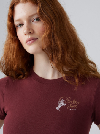 Levi's Tricou Rosu Visiniu Slim Femei [2]