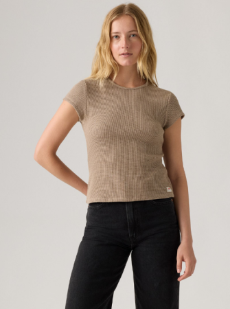 ЖЕНЩИНЫ - Levi's Женская Футболка Коричневая Slim