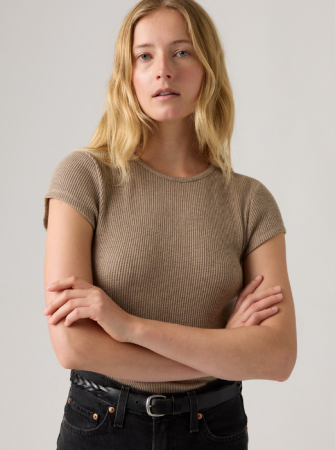 Levi's Tricou Cafeniu Slim Femei [1]