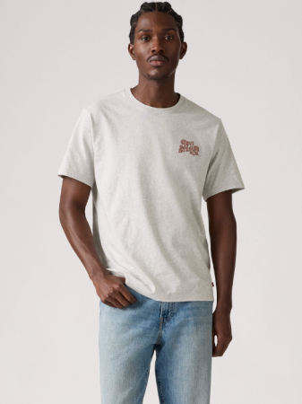 BARBATI - Levi's Tricou Gri Deschis Relaxed Barbati