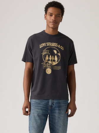 BARBATI - Levi's Tricou Negru Relaxed Barbati