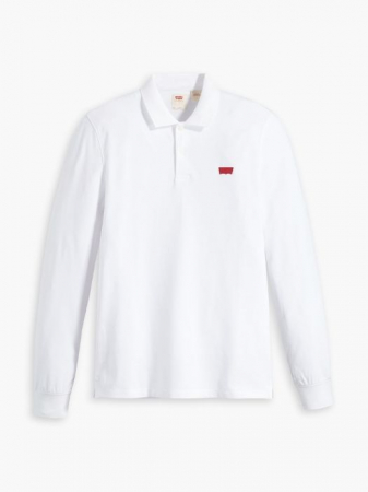 Levi's Tricou Polo Cu Maneca Lunga Alb Relaxed Barbati [5]