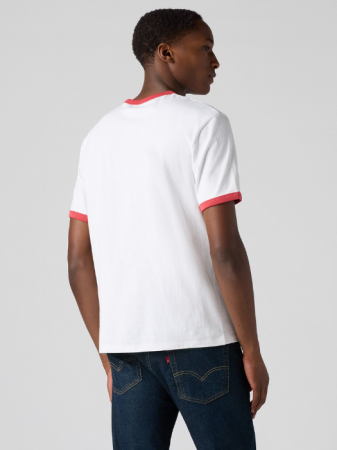 Levi's Футболка Alb/Rosu Regular [3]