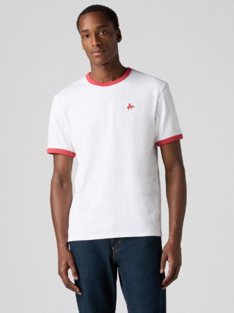 Levi's Футболка Alb/Rosu Regular [1]