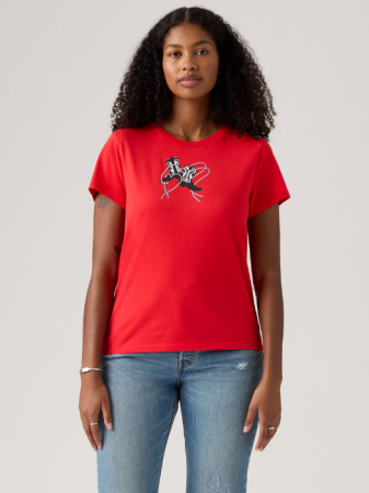 FEMEI - Levi's Tricou Rosu Regular Femei