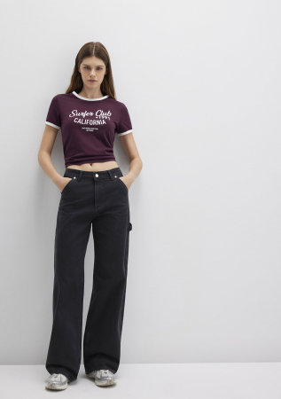 Wide Leg - Mavi Blugi Gri Inchis Kimberly Wide Leg Femei