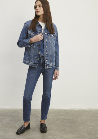 Mavi Blugi Navy Star Mom Femei [1]