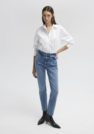 Slim - Mavi Blugi Albastri Viola Slim Straight Femei