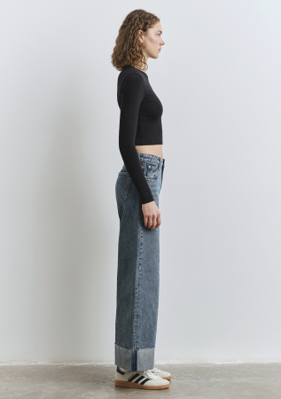 Mavi Blugi Dark Used Emilia Wide Leg Femei [6]
