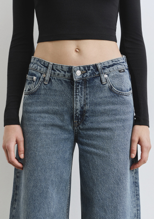 Mavi Blugi Dark Used Emilia Wide Leg Femei [8]