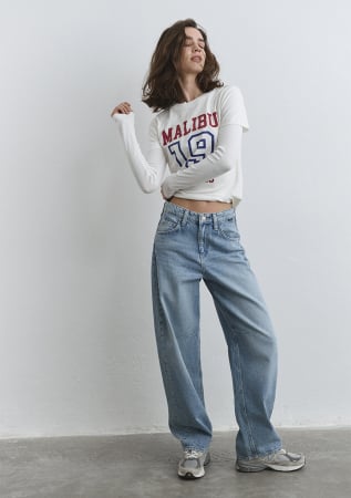 Baggy - Mavi Blugi Mid Blue Lisa Baggy Femei