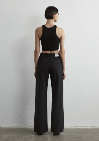 Mavi Blugi Gri Inchis Malibu Wide Leg Femei [3]