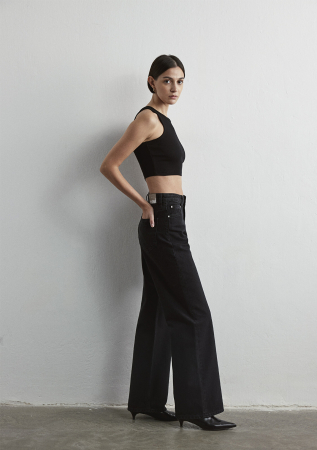 Mavi Blugi Gri Inchis Malibu Wide Leg Femei [4]