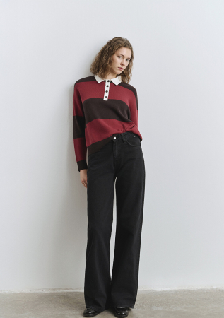 Wide Leg - Mavi Blugi Gri Inchis Malibu Wide Leg Femei