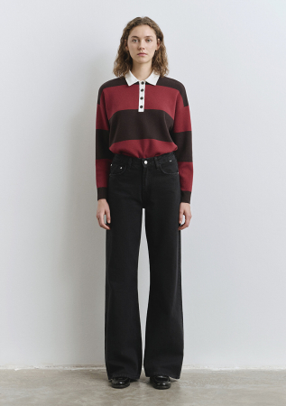 Mavi Blugi Gri Inchis Malibu Wide Leg Femei [2]