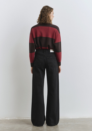 Mavi Blugi Gri Inchis Malibu Wide Leg Femei [4]