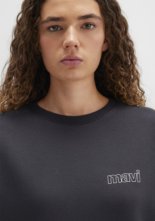 Mavi Bluza Gri Inchis Loose Femei [5]