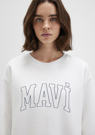 Mavi Bluza Alba Loose Femei [5]