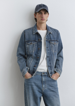 BARBATI - Mavi Geaca Vintage Denim  Barbati