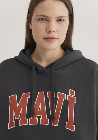 Mavi Hanorac Negru Oversize Femei [5]