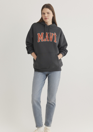 Mavi Hanorac Negru Oversize Femei [1]