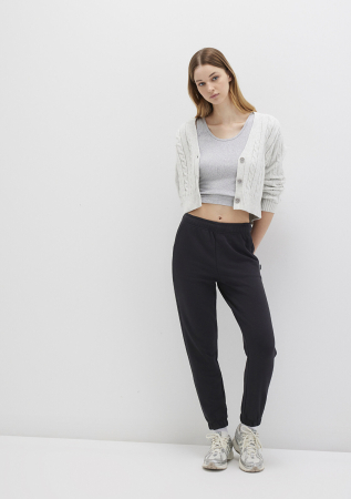 FEMEI - Mavi Pantaloni Negri Slim Straight Femei