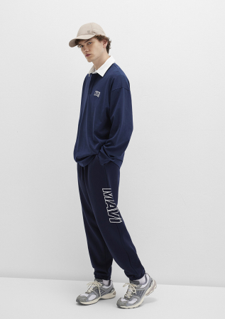 BARBATI - Mavi Pantaloni Navy Loose Barbati