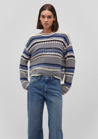 FEMEI - Mavi Pulover Multicolor Oversize Femei