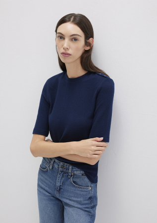 Mavi Свитер С Коротким Рукавом Navy Fitted [2]