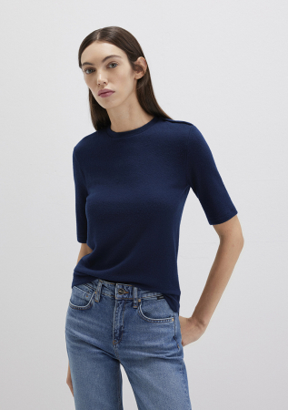 Mavi Свитер С Коротким Рукавом Navy Fitted [1]