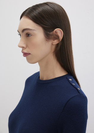 Mavi Свитер С Коротким Рукавом Navy Fitted [3]