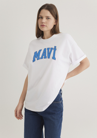 FEMEI - Mavi Tricou Alb  Femei
