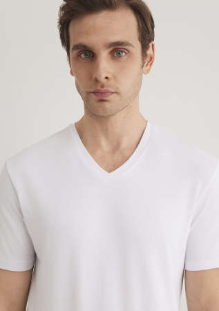 Mavi Футболка Alb Fitted [6]