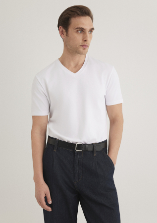 Mavi Футболка Alb Fitted [1]