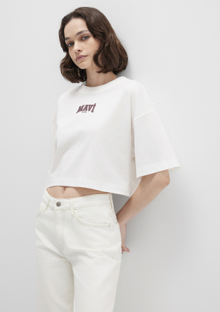 FEMEI - Mavi Tricou Alb  Femei