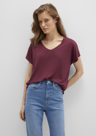 IMBRACAMINTE - Mavi Tricou Rosu Visiniu Regular Femei