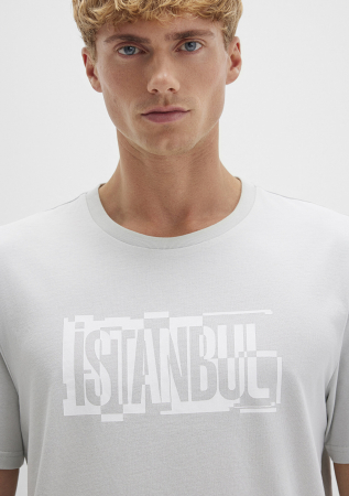 Mavi Tricou Gri Deschis Regular Barbati [5]