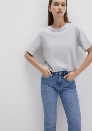 FEMEI - Mavi Tricou Gri Deschis Regular Femei